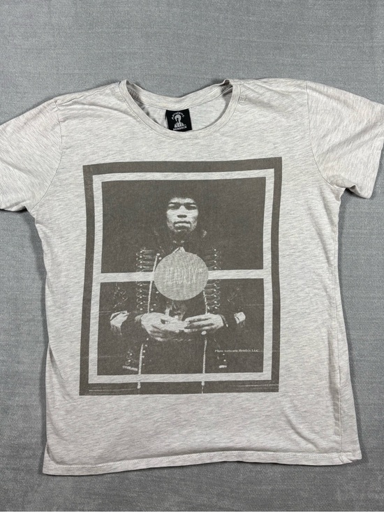 Other - Jimmi Hendrix Graphic T-Shirt - Light Gray with Black Print
